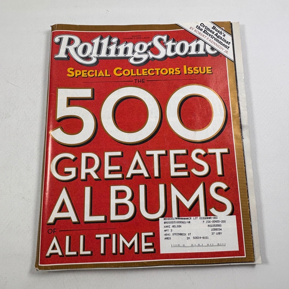 Rolling Stone Magazine Issue 937 December 11 2003 500 Greatest Albums All Time